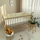 Protectie laterala pentru patut bebe din muselina – Ursuleti cu buline (2)